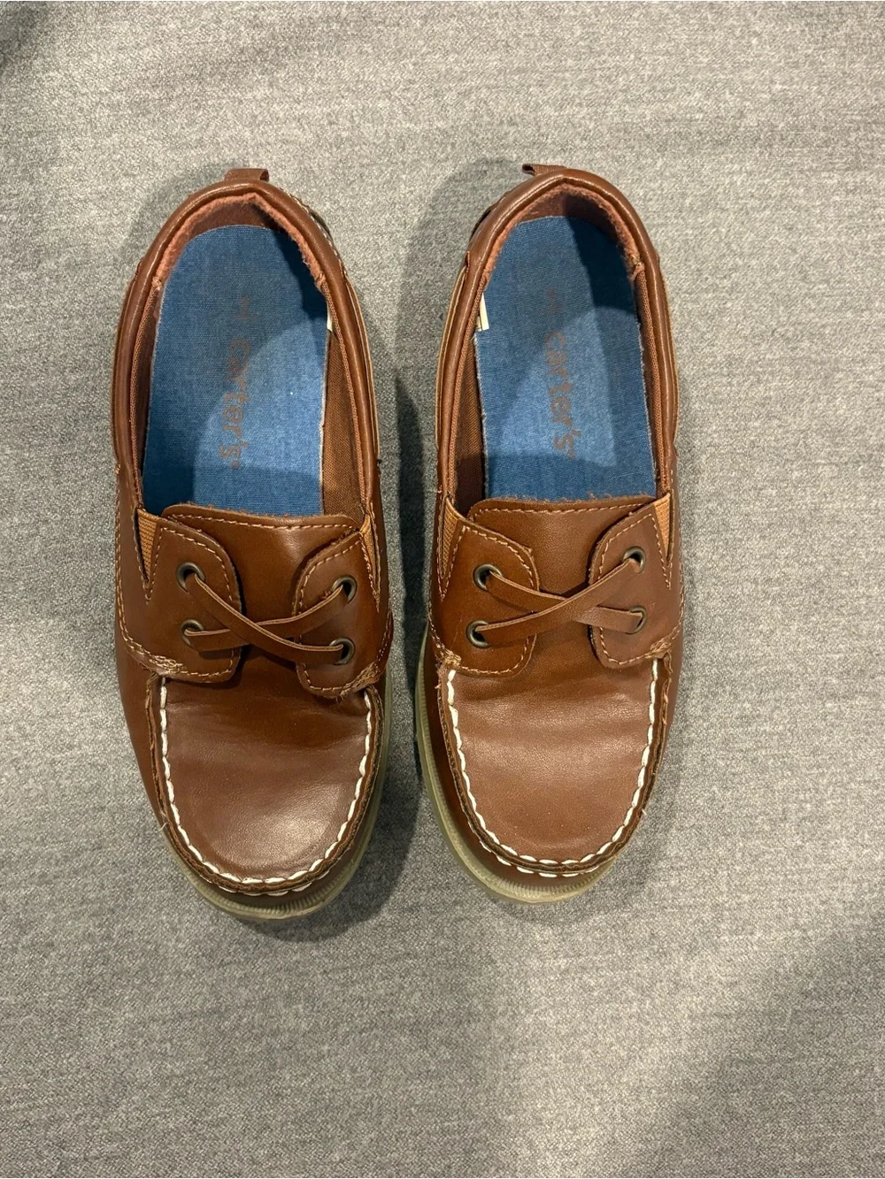 Carter's Brown Boys Boat Shoes. Size 1M. Excellent condition.